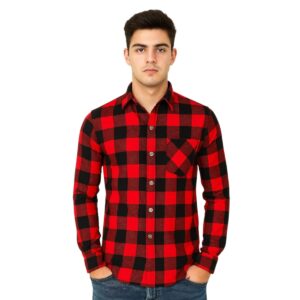 Camisa Cuadro Franela Rojo