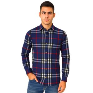 Camisa Cuadro Moderno Azul