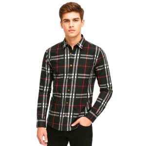 Camisa Cuadro Moderno Negro