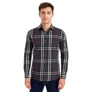 Camisa Cuadro Moderno Gris