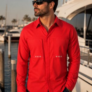 Camisa Antifluidos con Ventilacion, Deportiva Rojo