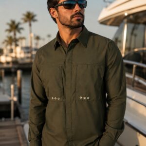 Camisa Antifluidos con Ventilacion, Deportiva Verde