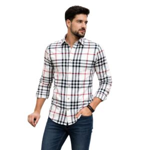 Camisa Cuadro Moderno Blanco