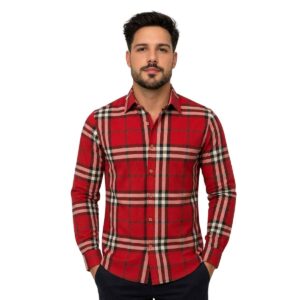 Camisa Cuadro Moderno Rojo